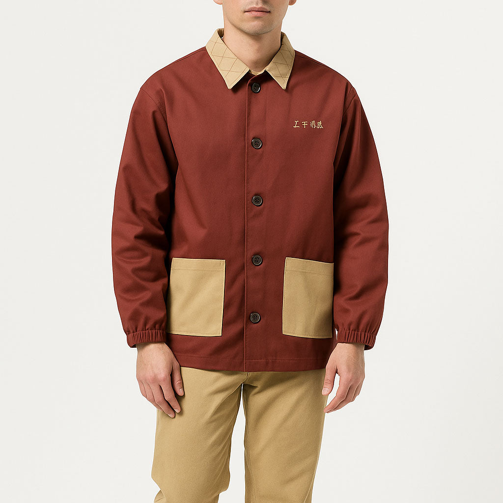 Uysa Shirt Jacket - Kyoto Apparel - Black, Green, jacket, Japanese print, long sleeve, Outerwear, Red, shirt, Top