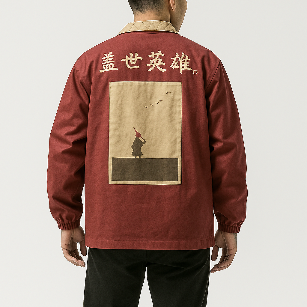 Uysa Shirt Jacket - Kyoto Apparel - Black, Green, jacket, Japanese print, long sleeve, Outerwear, Red, shirt, Top