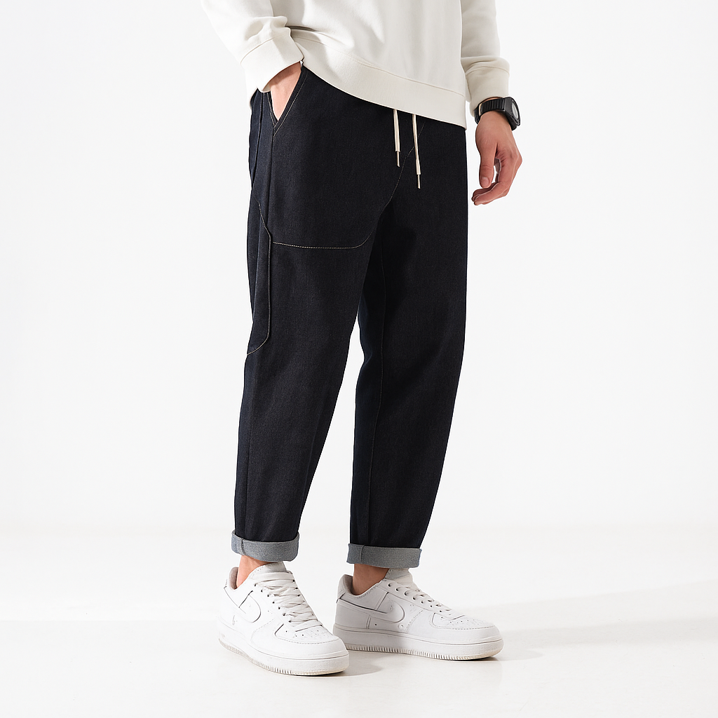 Shikku Pants - Kyoto Soul - Black, Casual, City, Coffee, Festivals, jeans, Loose, new, pants, relaxed, relaxed fit, Travel