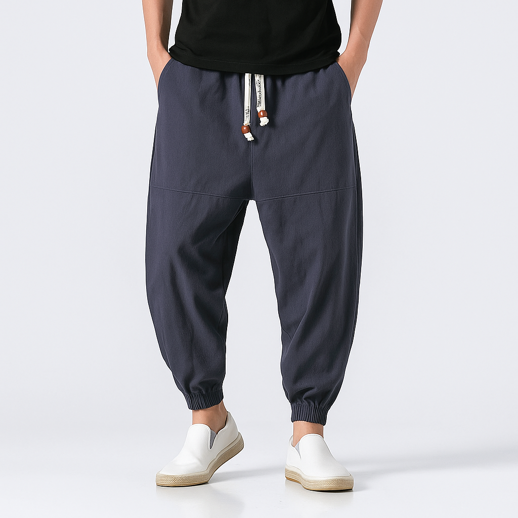 Kireina Pants - Kyoto Apparel - Black, Blue, drawstrings, Gray, harem, pants, Red