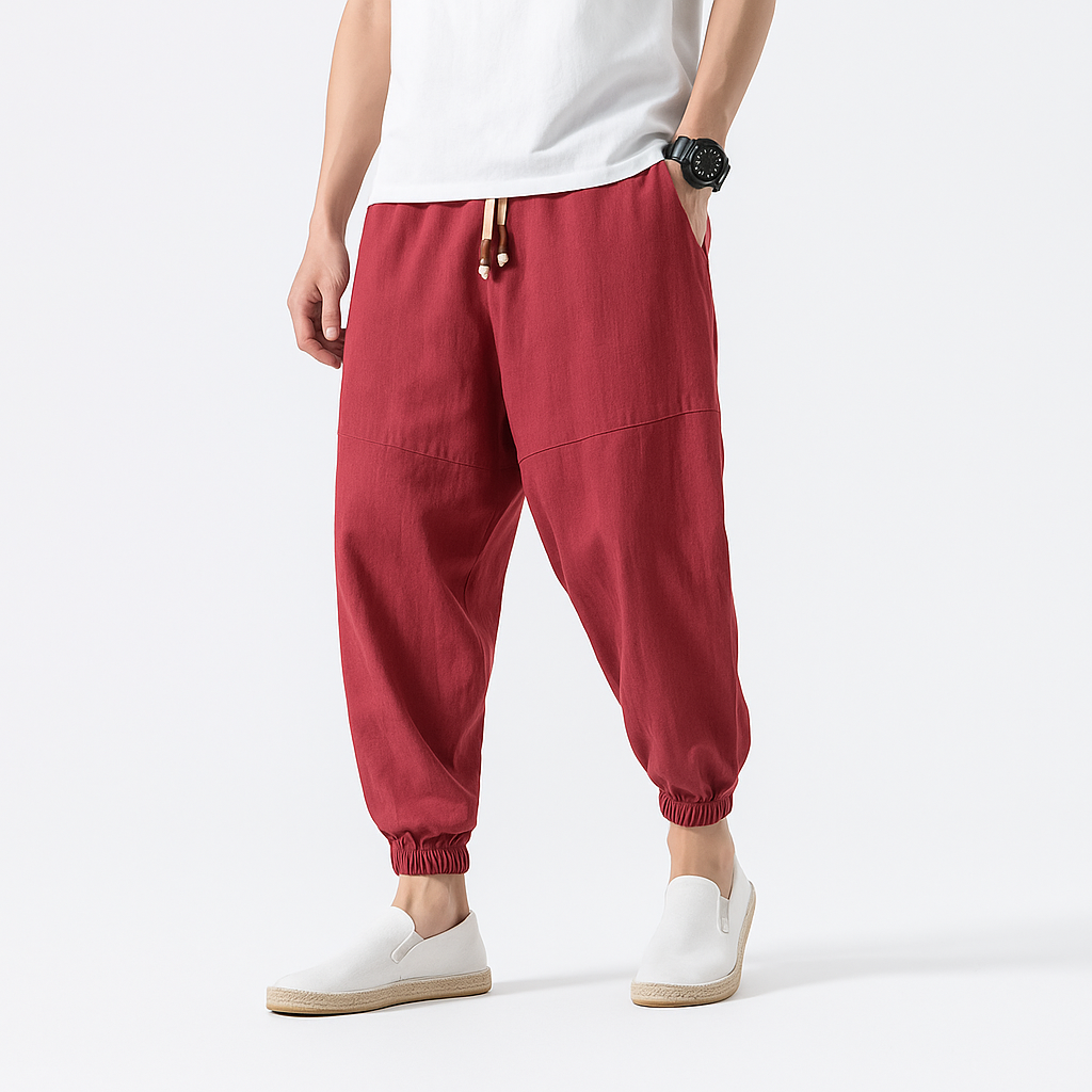 Kireina Pants - Kyoto Apparel - Black, Blue, drawstrings, Gray, harem, pants, Red