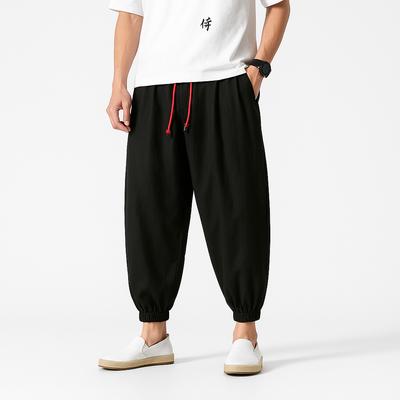 Yunarami Pants - Kyoto Apparel - Black, Brown, drawstrings, Green, pants