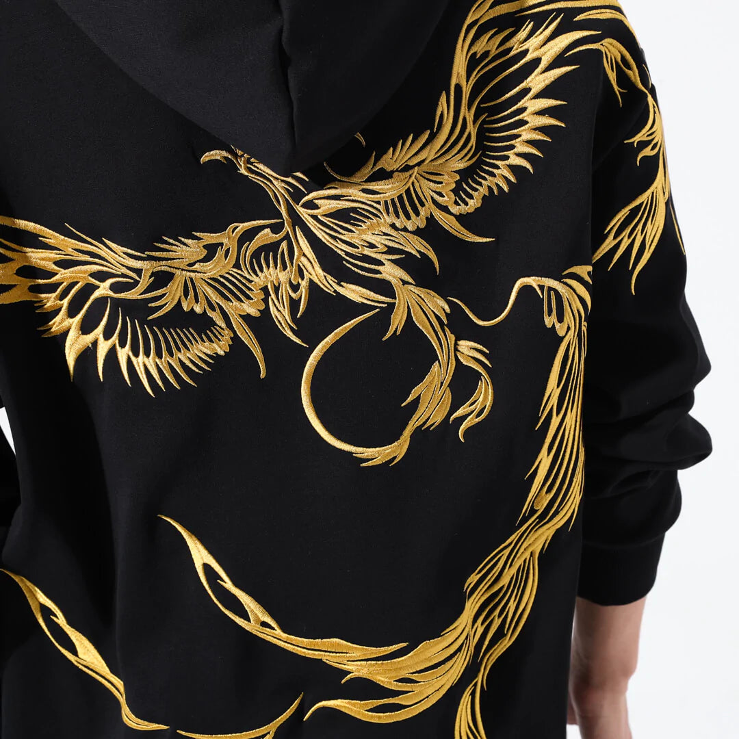 Fenghuang Embroidered Hoodie - Kyoto Soul - Embroidered, Embroidery, hoodie, hoodies, new, shirt, winter