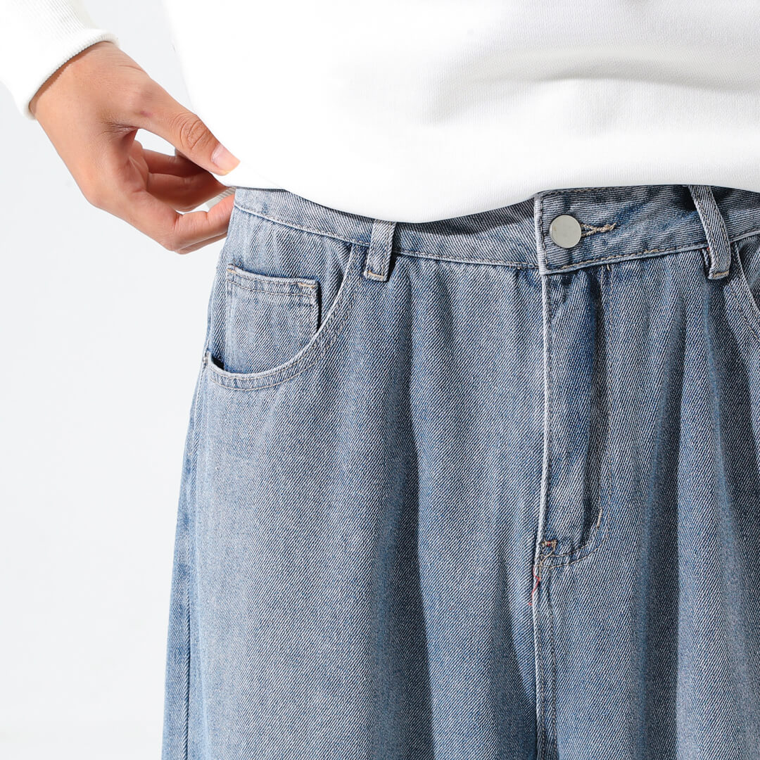  OTHER STORIES Wide Denim Culottes in Blue