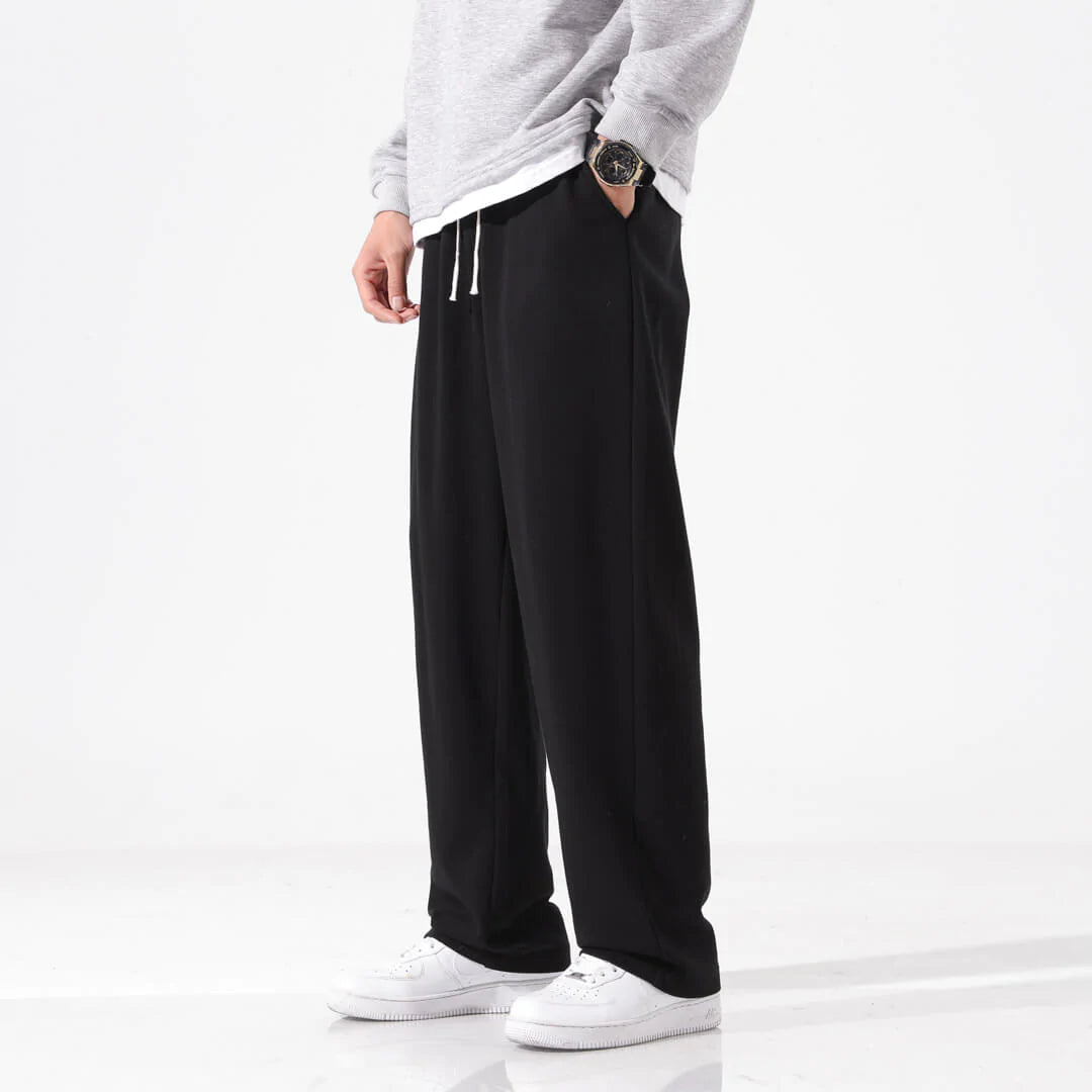 Yurui Black Pants - Kyoto Soul - baggy, Black, Casual, City, Coffee, drawstrings, Festivals, gartered, Loose, new, pants, straight pants