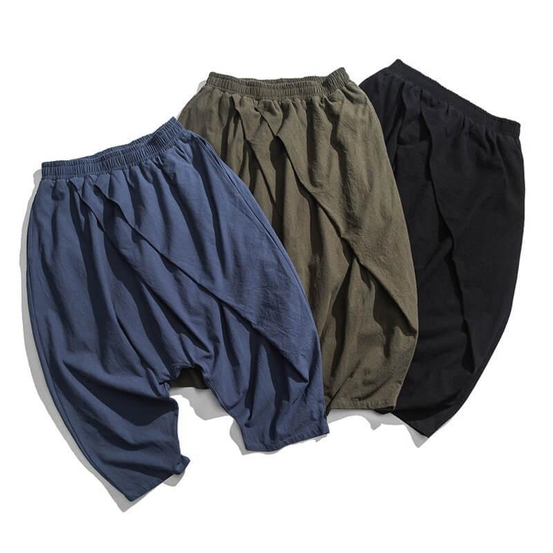 Kasuwai Quarter Pants - Kyoto Apparel - Black, Blue, Green, pants, short pant, short pants, shorts