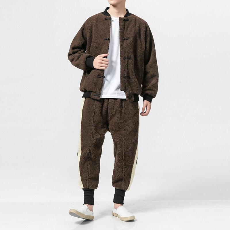 Kedarake Jacket & Pants Set - Kyoto Apparel - Black, Brown, coat, drawstrings, Green, jacket, Outerwear, pants, Thick fabric