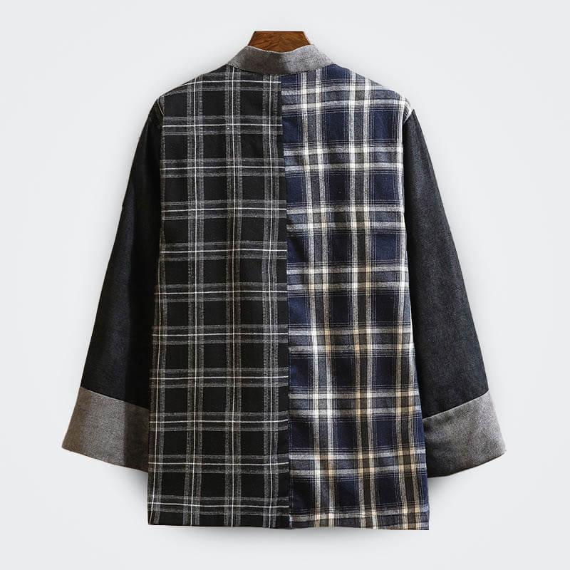 Koshijima Kimono - Kyoto Apparel - Black, Blue, kimono, Outerwear
