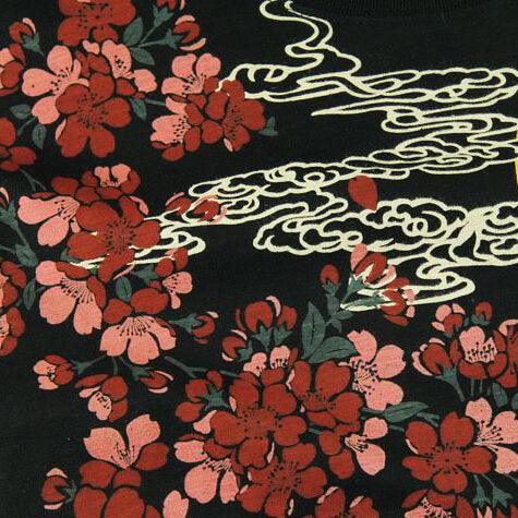 Monsuta Shirt - Kyoto Apparel - Black, Embroidery, tee shirt, Top, Ukiyo-e, white