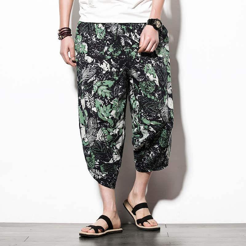 Nomadiko Pants - Kyoto Apparel - Black, Brown, Green, orange, pants, short pants
