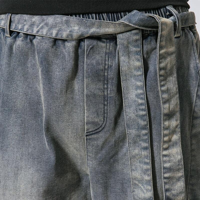 Oleno Harem Denim Pants - Kyoto Apparel - Black, Blue, Denim, drawstrings, harem, pants