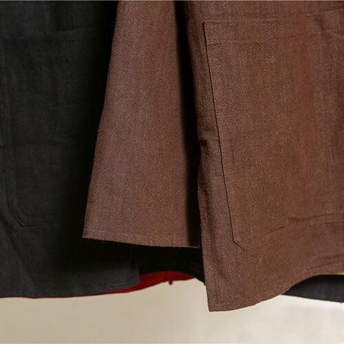 Reyo Shirt - Kyoto Apparel - Black, Blue, Brown, jacket, Mandarin Collar, Outerwear, shirt, Top