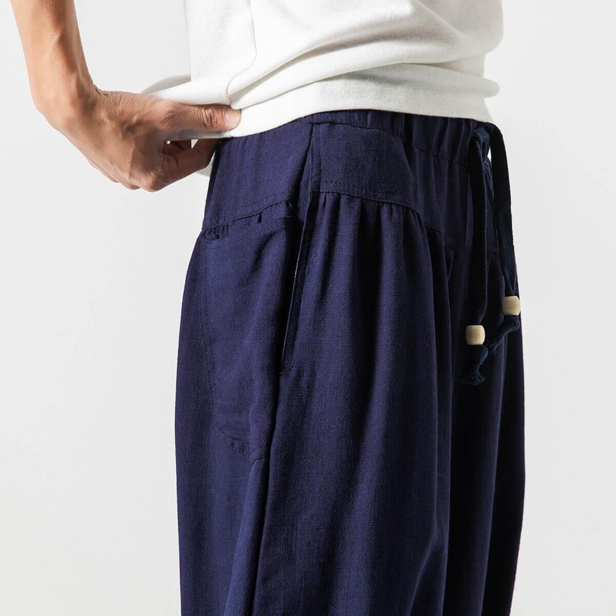Tabi Harem Pants - Kyoto Apparel - Black, Blue, drawstrings, pants, Red